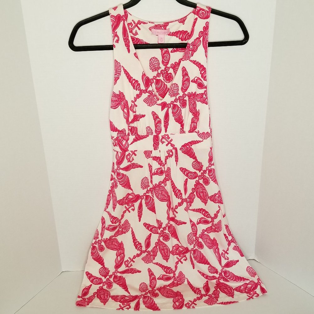 Lilly Pulitzer Hotty Pink Fallin in Love Patty Dress, Size XS